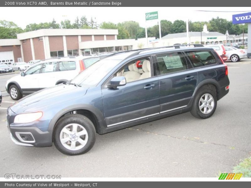 Barents Blue Metallic / Sandstone Beige 2008 Volvo XC70 AWD