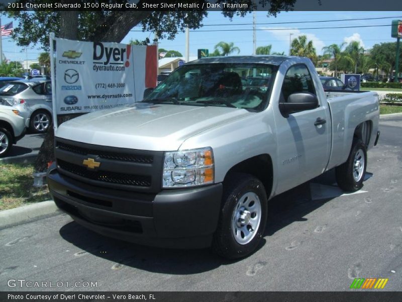 Sheer Silver Metallic / Dark Titanium 2011 Chevrolet Silverado 1500 Regular Cab