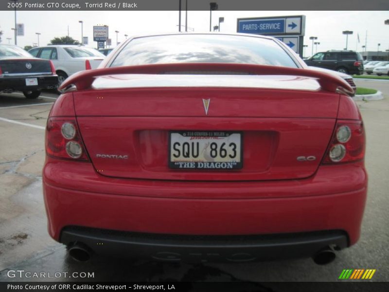 Torrid Red / Black 2005 Pontiac GTO Coupe