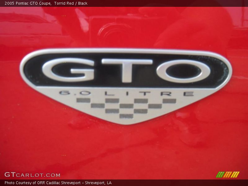 Torrid Red / Black 2005 Pontiac GTO Coupe
