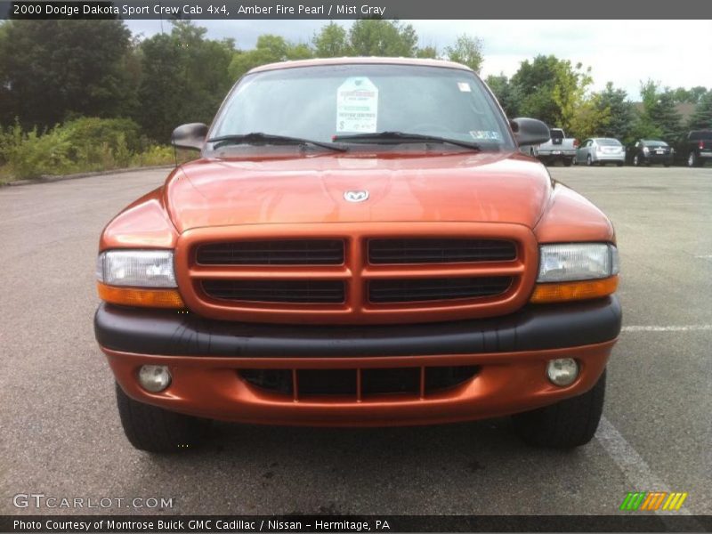 Amber Fire Pearl / Mist Gray 2000 Dodge Dakota Sport Crew Cab 4x4