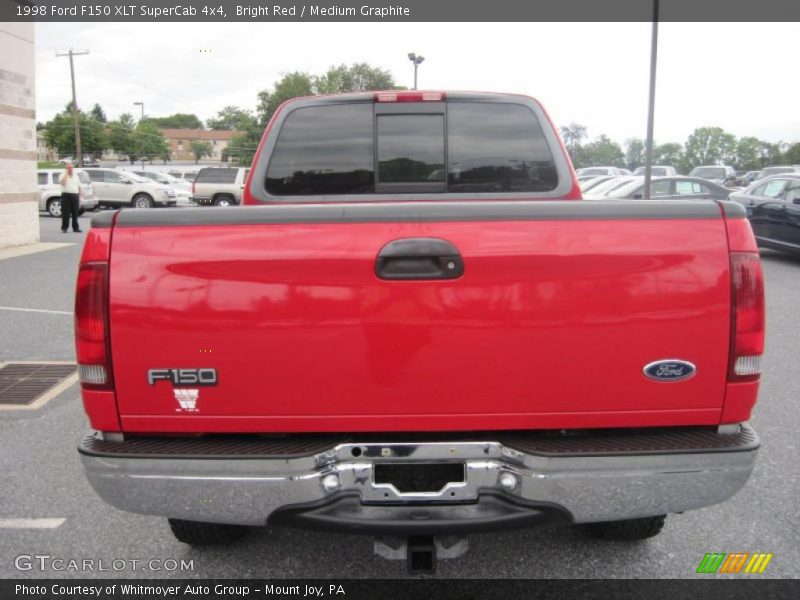Bright Red / Medium Graphite 1998 Ford F150 XLT SuperCab 4x4