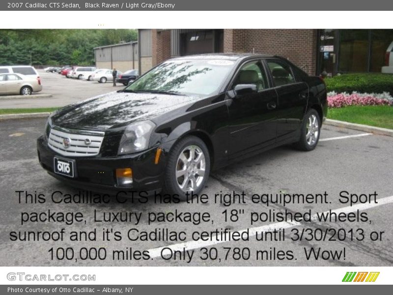 Black Raven / Light Gray/Ebony 2007 Cadillac CTS Sedan