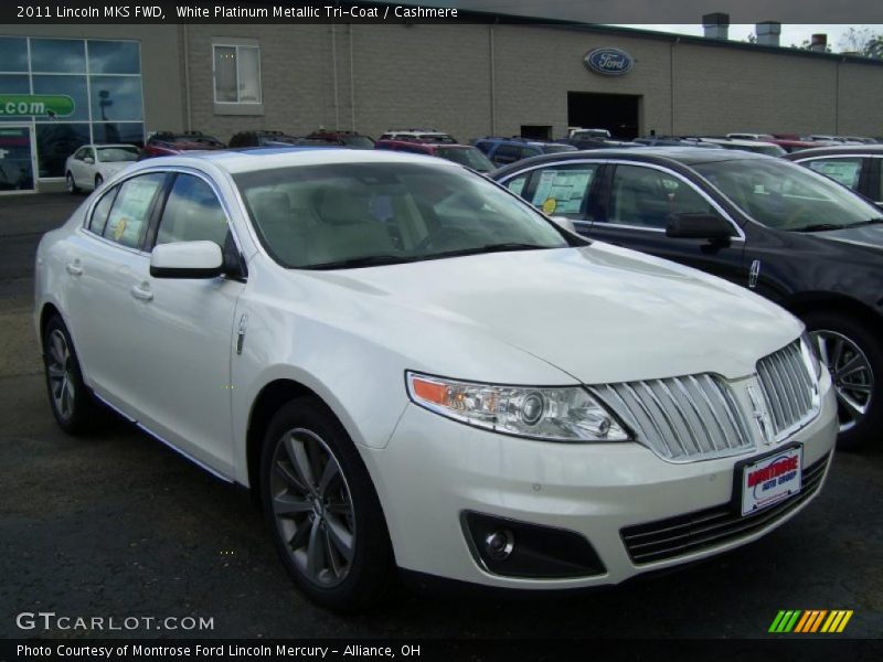 White Platinum Metallic Tri-Coat / Cashmere 2011 Lincoln MKS FWD