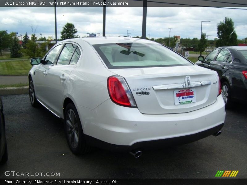 White Platinum Metallic Tri-Coat / Cashmere 2011 Lincoln MKS FWD