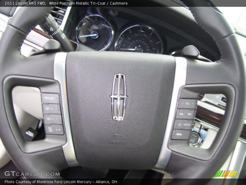 White Platinum Metallic Tri-Coat / Cashmere 2011 Lincoln MKS FWD