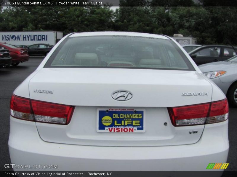 Powder White Pearl / Beige 2006 Hyundai Sonata LX V6
