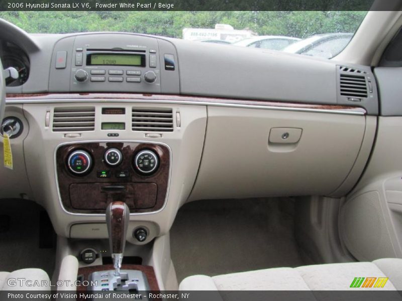Powder White Pearl / Beige 2006 Hyundai Sonata LX V6