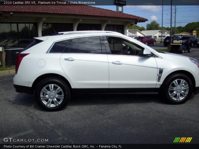 Platinum Ice Tricoat / Shale/Brownstone 2010 Cadillac SRX V6