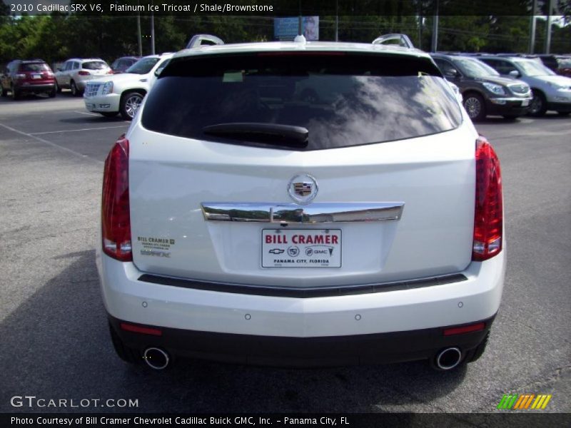 Platinum Ice Tricoat / Shale/Brownstone 2010 Cadillac SRX V6