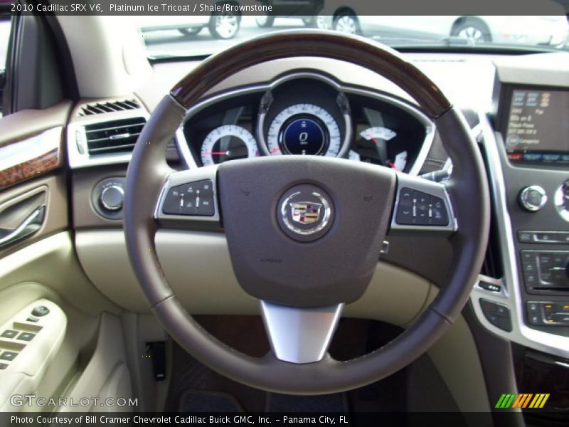 Platinum Ice Tricoat / Shale/Brownstone 2010 Cadillac SRX V6
