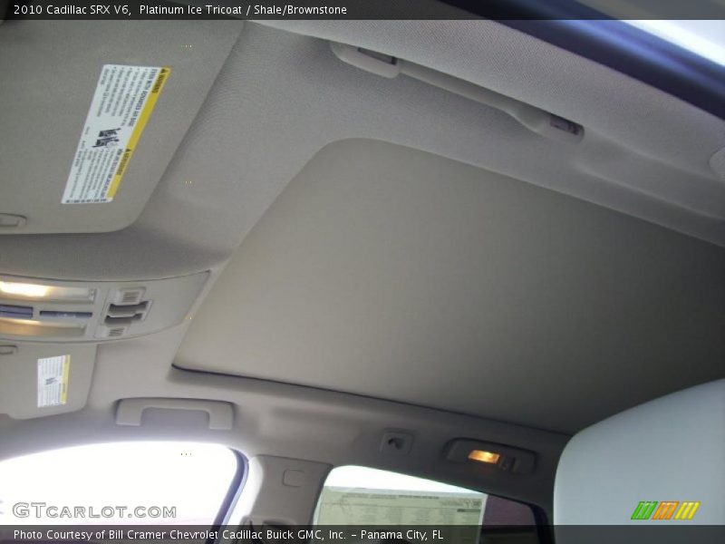 Platinum Ice Tricoat / Shale/Brownstone 2010 Cadillac SRX V6