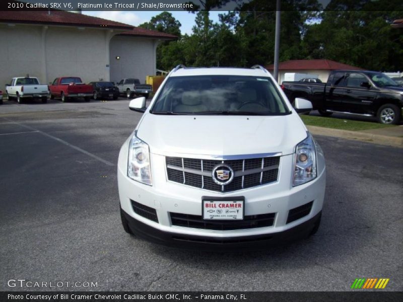 Platinum Ice Tricoat / Shale/Brownstone 2010 Cadillac SRX V6