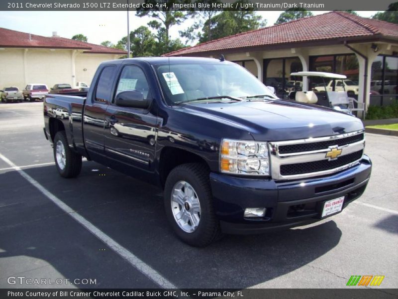 Imperial Blue Metallic / Light Titanium/Dark Titanium 2011 Chevrolet Silverado 1500 LTZ Extended Cab 4x4
