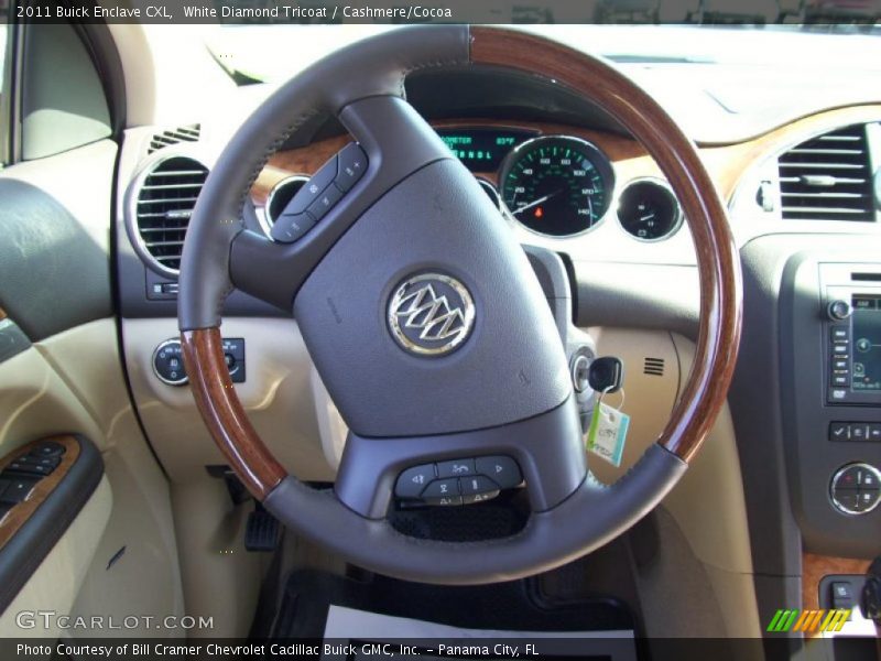 White Diamond Tricoat / Cashmere/Cocoa 2011 Buick Enclave CXL
