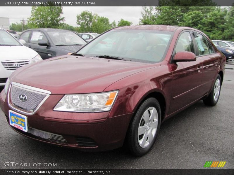 Dark Cherry Red / Camel 2010 Hyundai Sonata GLS