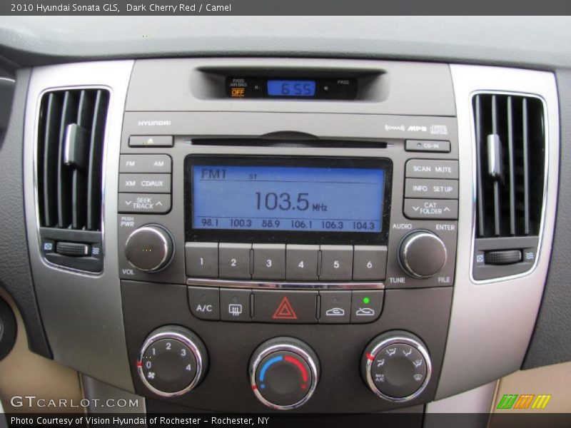 Dark Cherry Red / Camel 2010 Hyundai Sonata GLS
