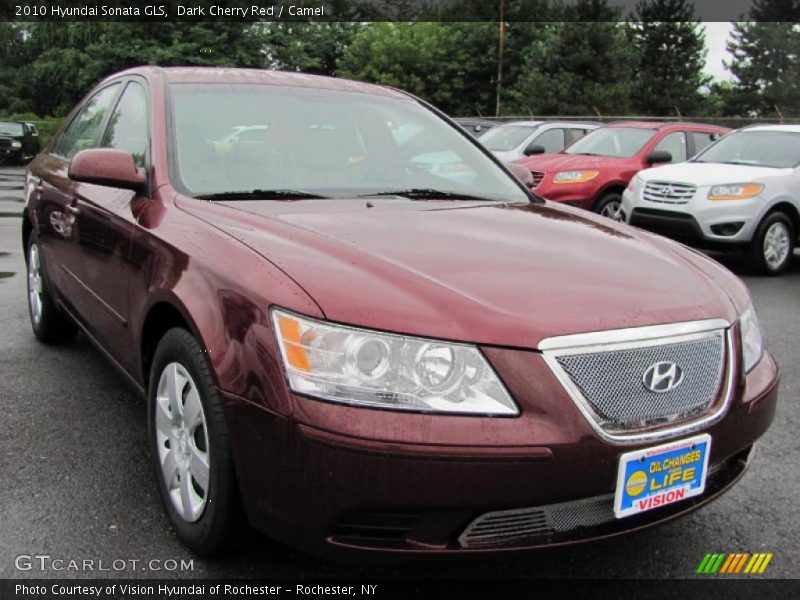 Dark Cherry Red / Camel 2010 Hyundai Sonata GLS