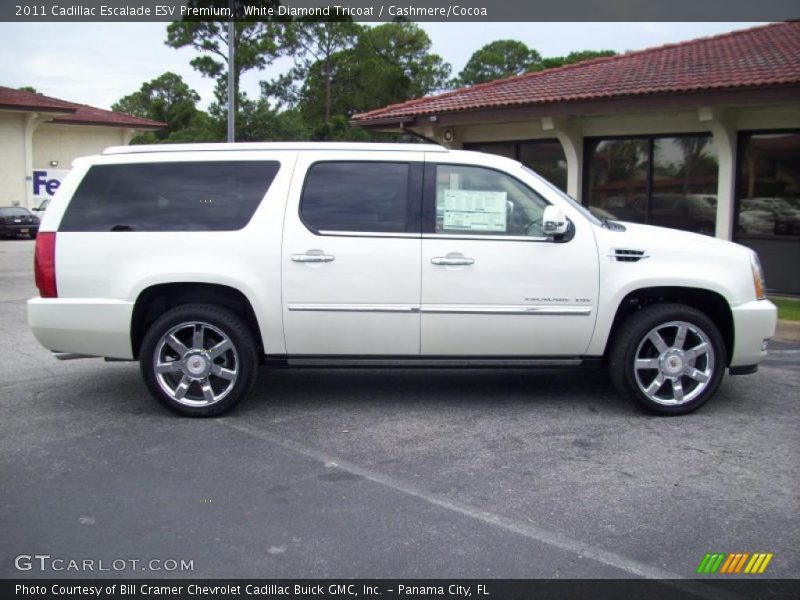 White Diamond Tricoat / Cashmere/Cocoa 2011 Cadillac Escalade ESV Premium