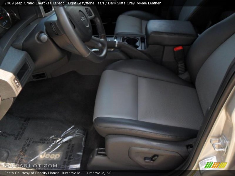 Light Graystone Pearl / Dark Slate Gray Royale Leather 2009 Jeep Grand Cherokee Laredo