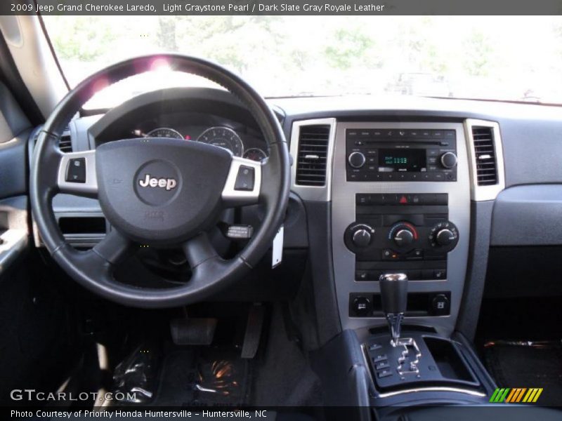 Light Graystone Pearl / Dark Slate Gray Royale Leather 2009 Jeep Grand Cherokee Laredo