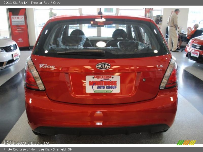 Tropical Red / Gray 2011 Kia Rio LX