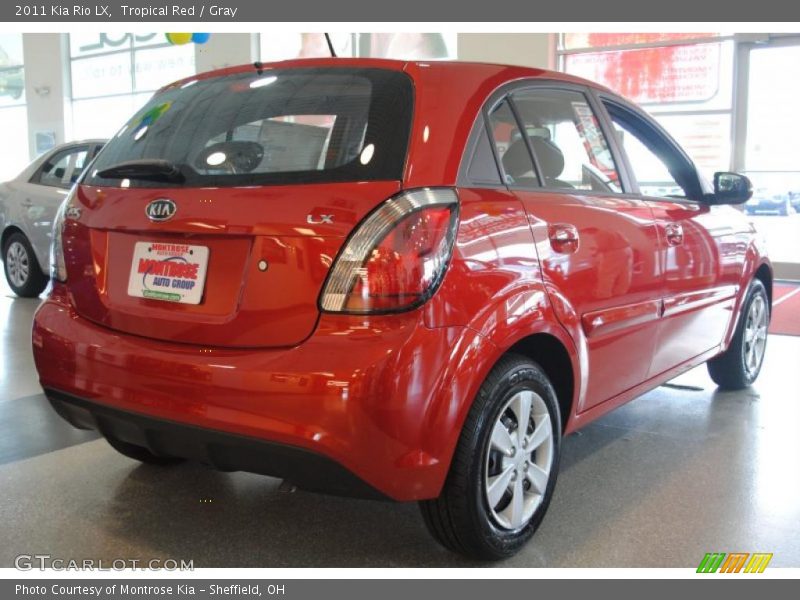 Tropical Red / Gray 2011 Kia Rio LX