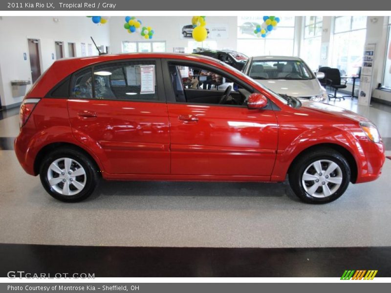 Tropical Red / Gray 2011 Kia Rio LX