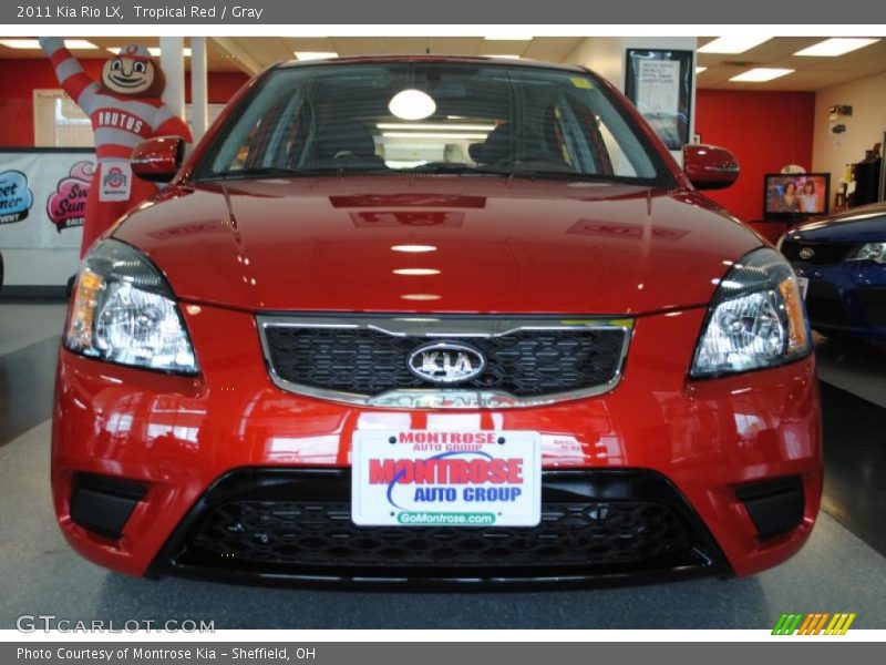 Tropical Red / Gray 2011 Kia Rio LX