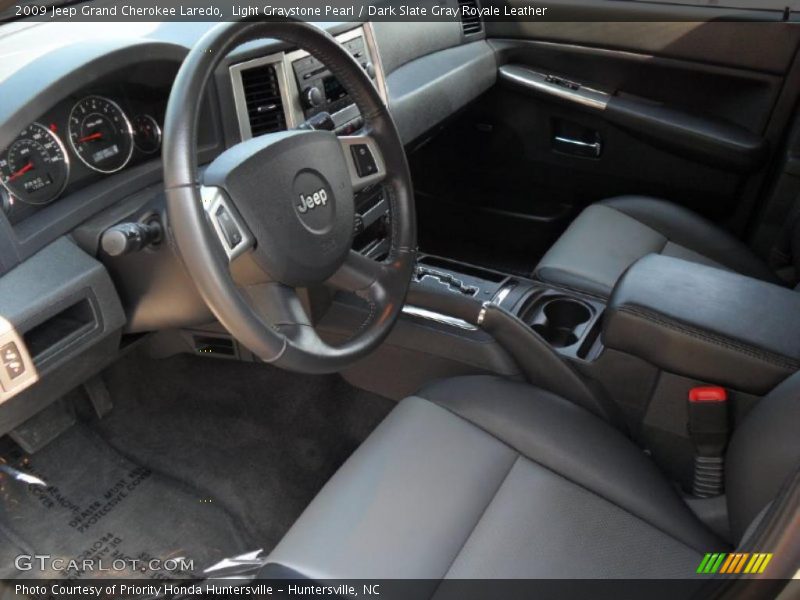 Light Graystone Pearl / Dark Slate Gray Royale Leather 2009 Jeep Grand Cherokee Laredo