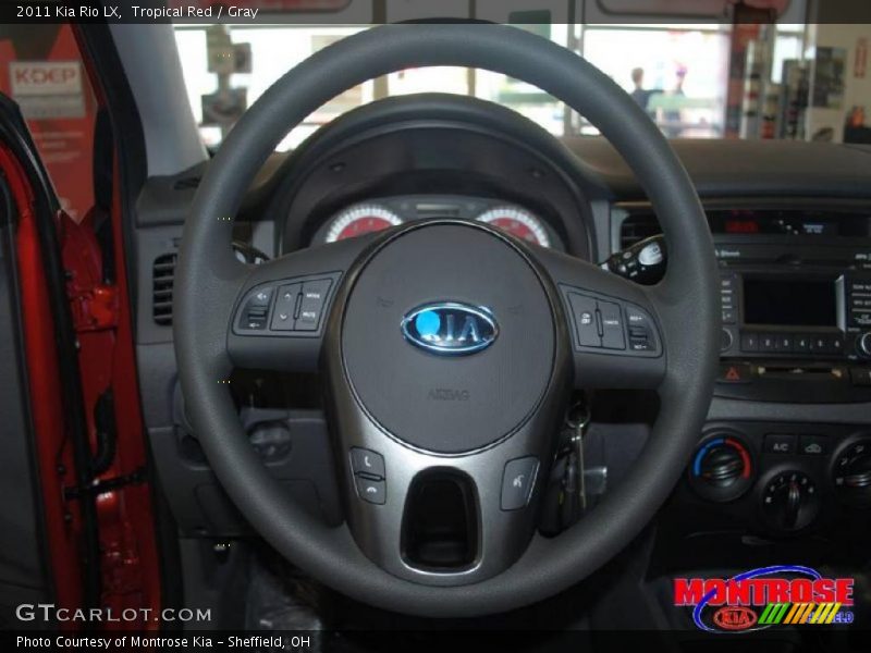 Tropical Red / Gray 2011 Kia Rio LX
