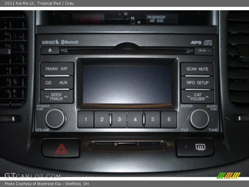 Tropical Red / Gray 2011 Kia Rio LX