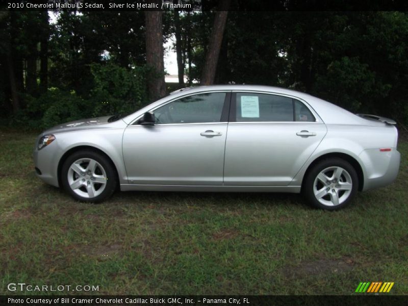Silver Ice Metallic / Titanium 2010 Chevrolet Malibu LS Sedan