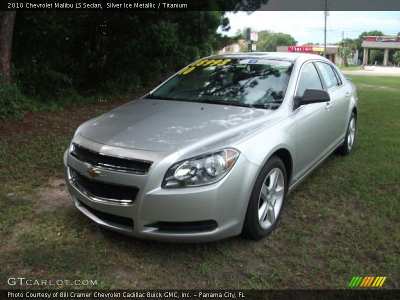 Silver Ice Metallic / Titanium 2010 Chevrolet Malibu LS Sedan