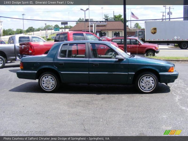 Emerald Green Pearl / Gray 1993 Dodge Spirit ES