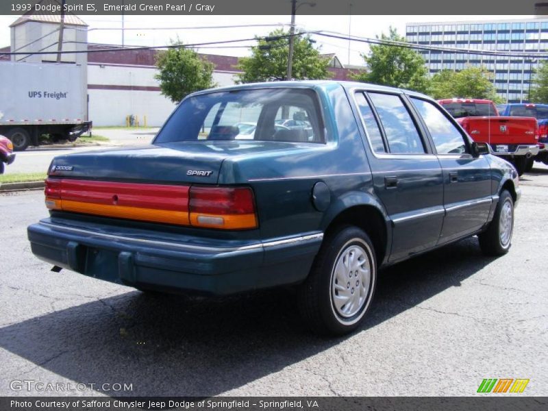 Emerald Green Pearl / Gray 1993 Dodge Spirit ES