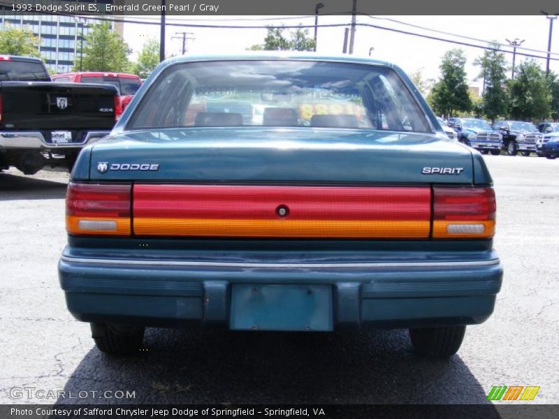 Emerald Green Pearl / Gray 1993 Dodge Spirit ES