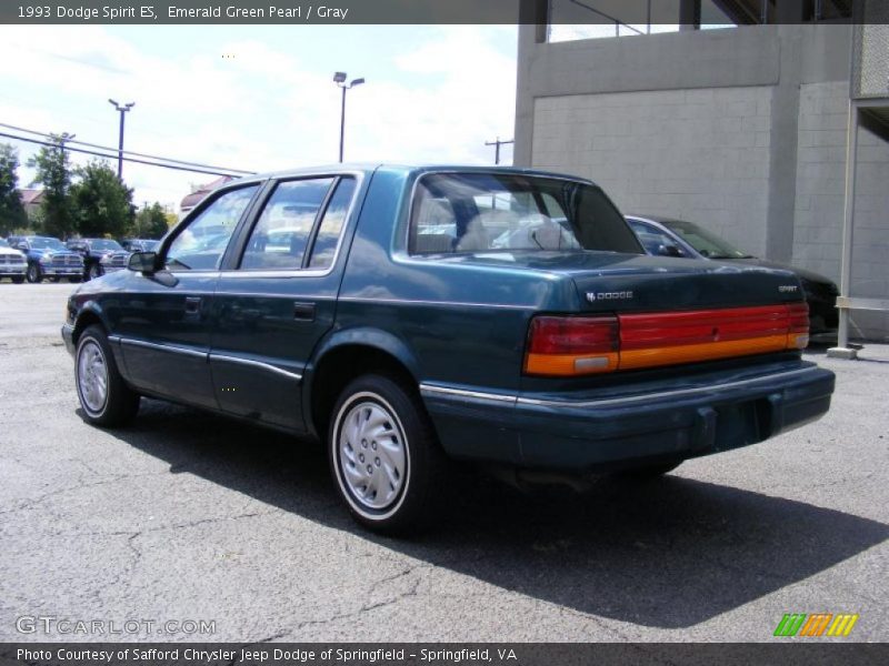 Emerald Green Pearl / Gray 1993 Dodge Spirit ES