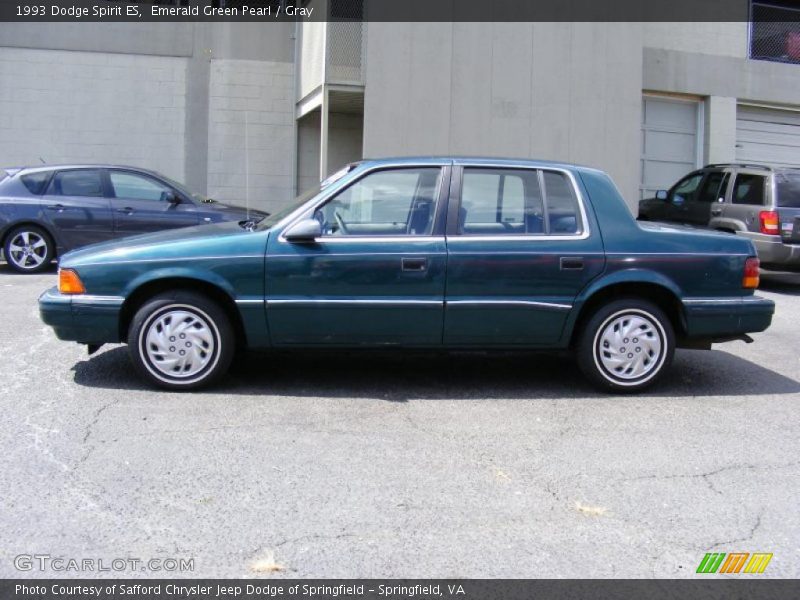 Emerald Green Pearl / Gray 1993 Dodge Spirit ES