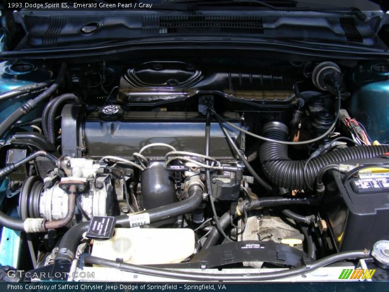 Emerald Green Pearl / Gray 1993 Dodge Spirit ES