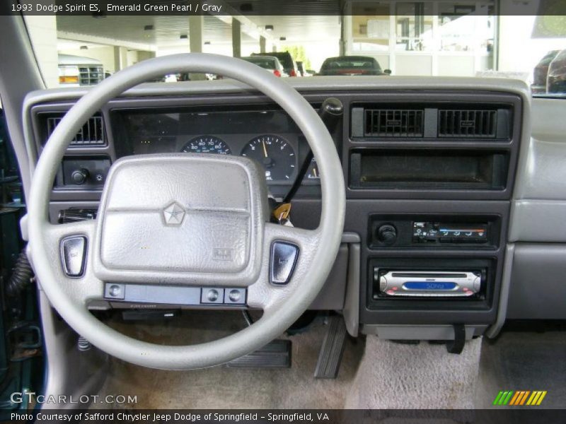 Emerald Green Pearl / Gray 1993 Dodge Spirit ES