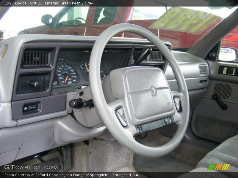 Emerald Green Pearl / Gray 1993 Dodge Spirit ES