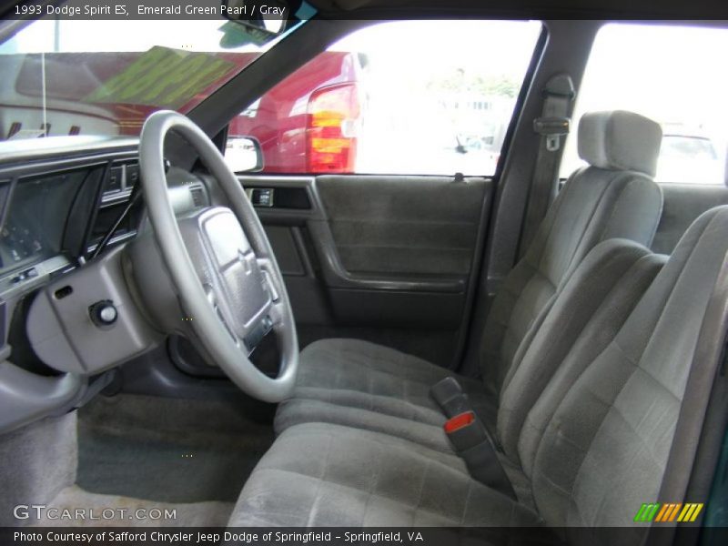 Emerald Green Pearl / Gray 1993 Dodge Spirit ES