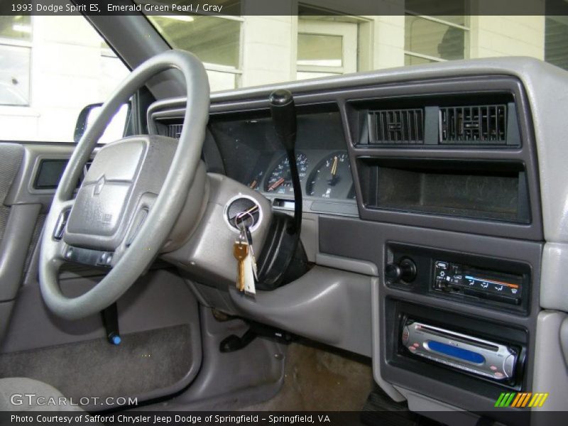 Emerald Green Pearl / Gray 1993 Dodge Spirit ES