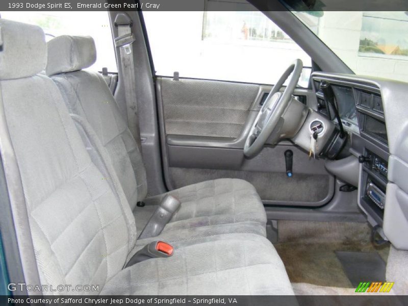 Emerald Green Pearl / Gray 1993 Dodge Spirit ES