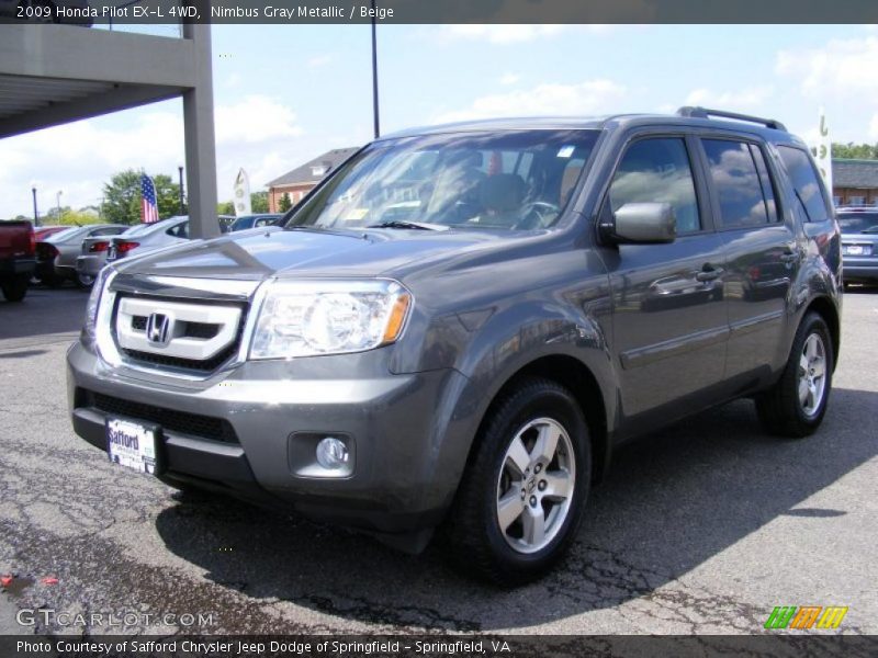 Nimbus Gray Metallic / Beige 2009 Honda Pilot EX-L 4WD