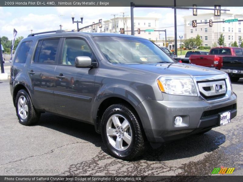 Nimbus Gray Metallic / Beige 2009 Honda Pilot EX-L 4WD