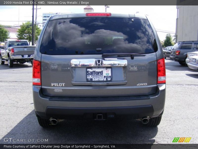 Nimbus Gray Metallic / Beige 2009 Honda Pilot EX-L 4WD