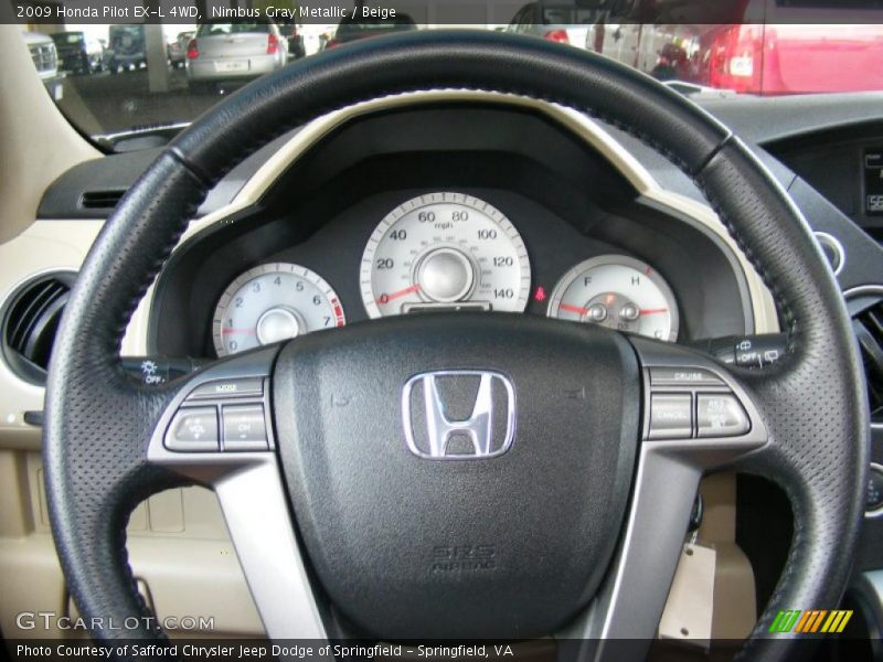 Nimbus Gray Metallic / Beige 2009 Honda Pilot EX-L 4WD