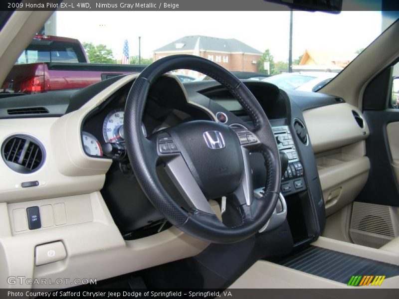 Nimbus Gray Metallic / Beige 2009 Honda Pilot EX-L 4WD